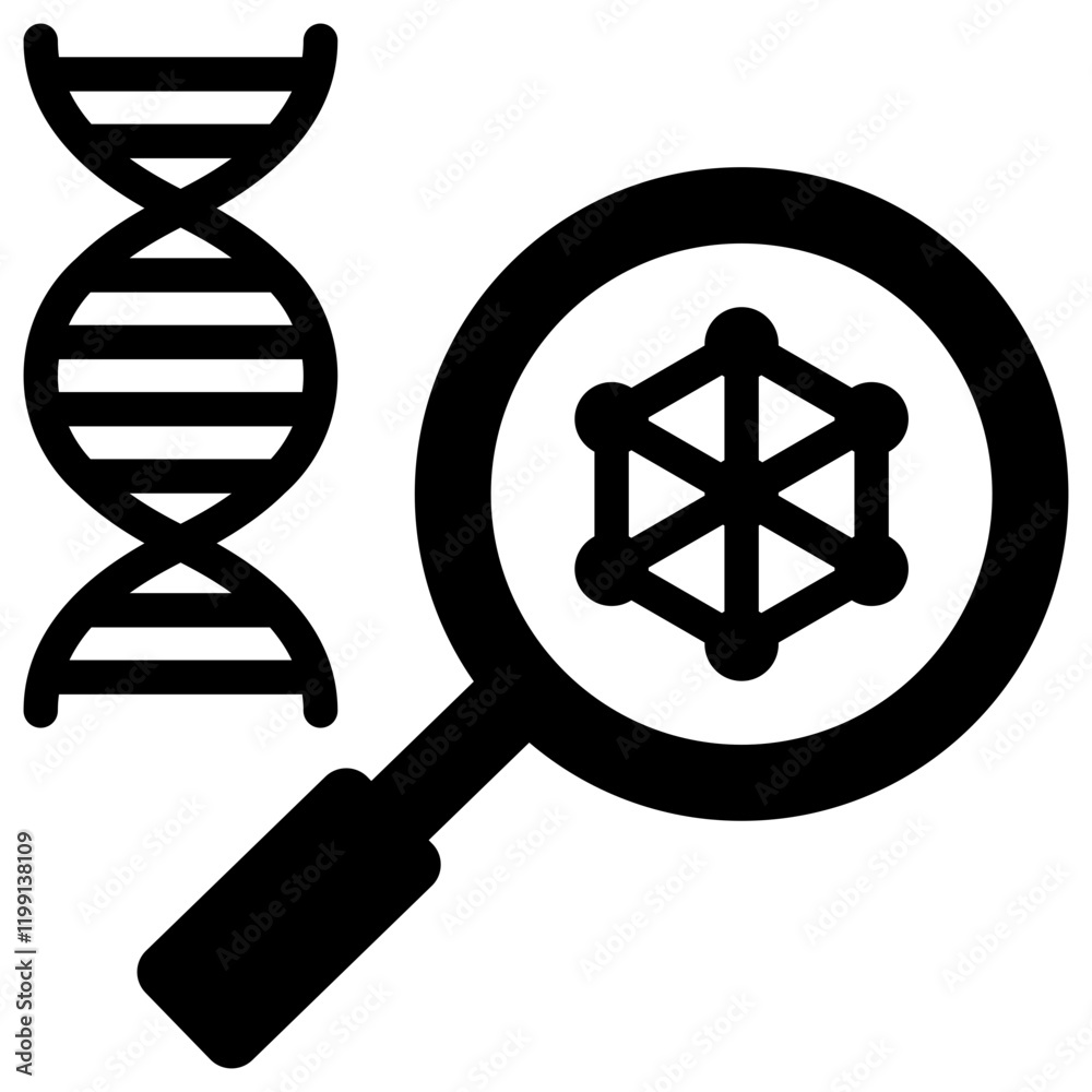 Poster microarray glyph icon