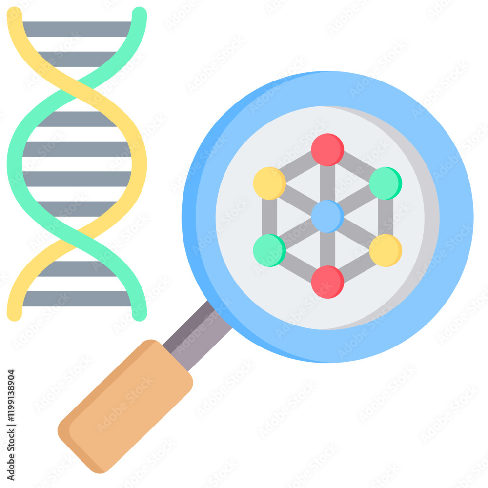 Aufkleber microarray flat icon