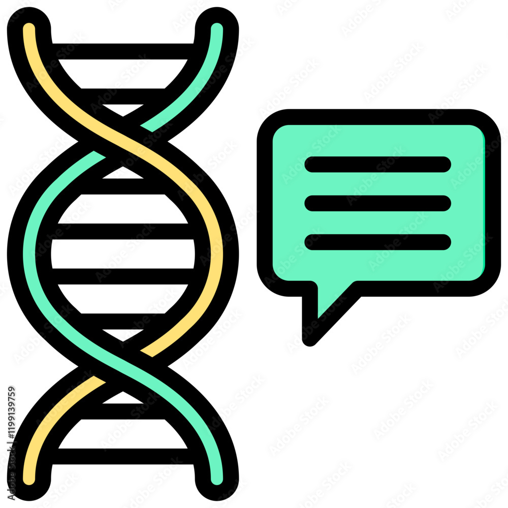 Poster Functional Genomics Outline Color Icon