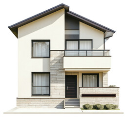 PNG Real contemporary suburb house architecture building balcony.