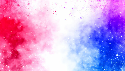 Obraz premium Abstract watercolor background with pink, blue, and purple hues, featuring a speckled, galaxy-like effect. Perfect for design projects needing a dreamy, ethereal feel.