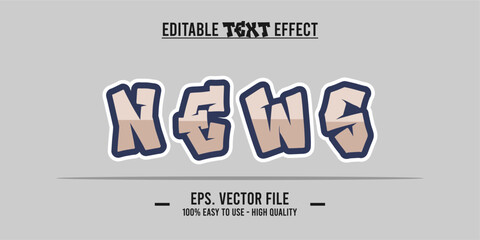 news word typography, vector illustration design, for poster design needs, banners, advertisements, promotions and others. news word made of illustration art letters, eps file