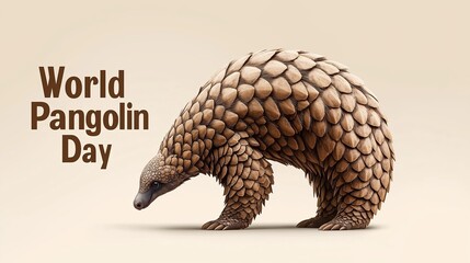 Obraz premium World Pangolin Day illustration