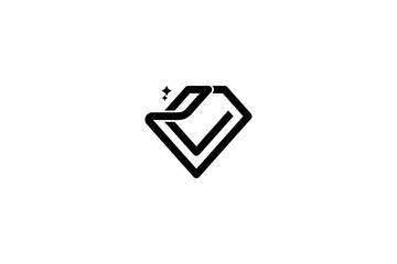 Simple Diamond Letter E Logo Design Vector 