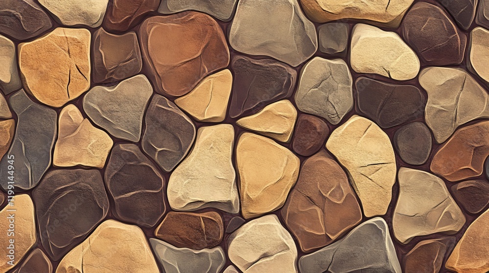 Poster seamless stone wall texture pattern background