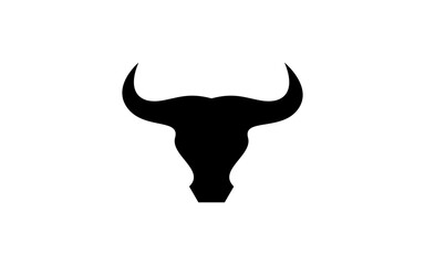 bull logo vector illustration, minimalist bull head logo template