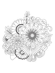 hand drawn floral ornament