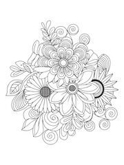 Adult Floral Coloring Pages Cheap!-Digital Download- Easy to Print