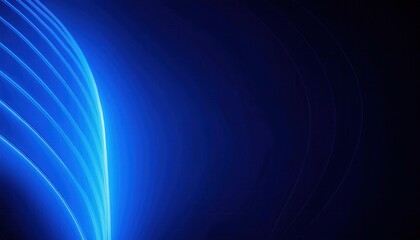 Fototapeta premium luminous blue abstract wave on dark background for modern digital design, futuristic graphics, or dynamic presentation visuals