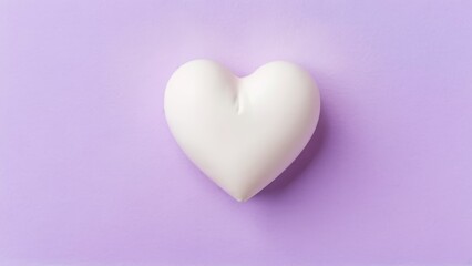 Obraz premium one white heart in the center on a pink background.