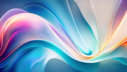 Fototapeta premium serene abstract wave design with soft pastel hues and flowing gradients for modern background, branding, or digital art inspiration