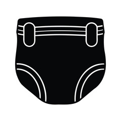baby diaper silhouette for infant care and hygiene designs