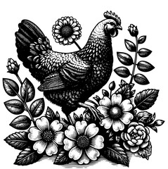Fototapeta premium Chicken Illustration