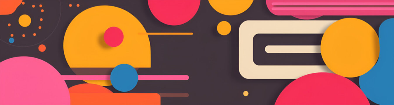 illustrazione sfondo con elementi astratti e motivi geometrici a tema surreale
