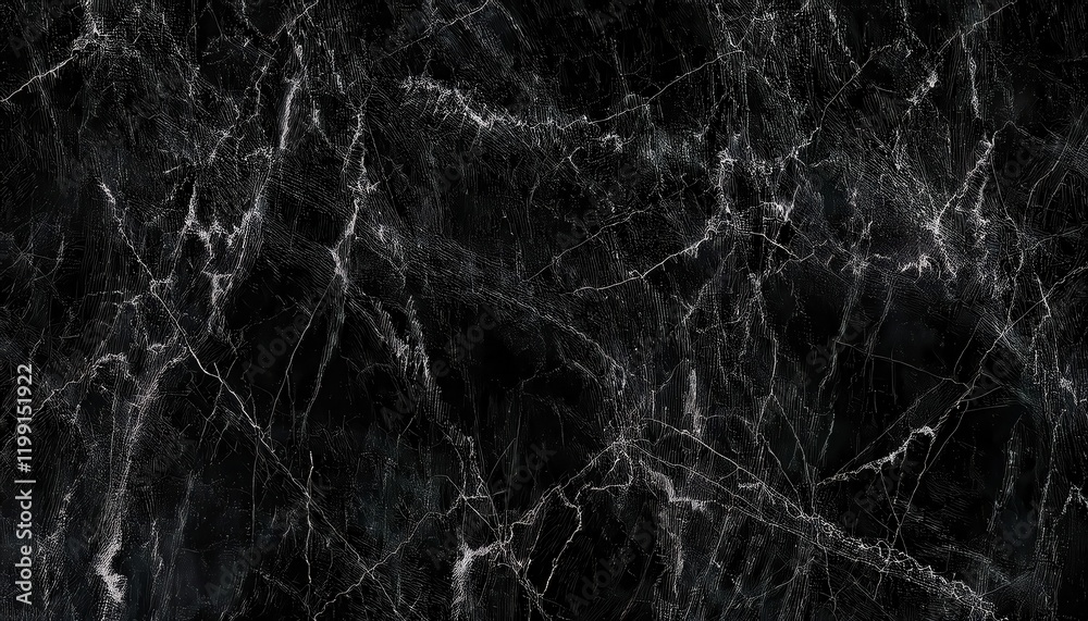 Aufkleber black marble texture with white veining patterns for elegant background, design projects, luxury int