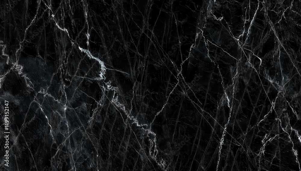 Poster black marble texture with white veining patterns for elegant background, design projects, luxury interiors, or branding elements