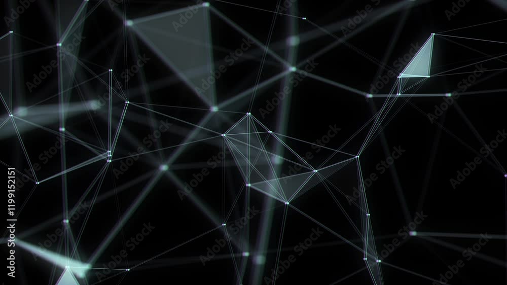 Poster business futuristic backdrop. network connection glitch structure cyberspace with moving particles. 