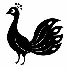 A peacock vector on white background.