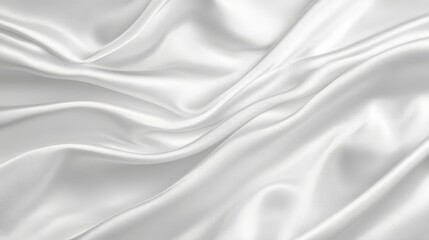 Fototapeta premium White silk fabric texture background.