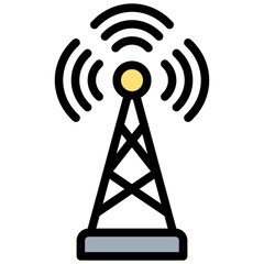 Base Station Outline Color Icon