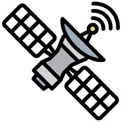 Satellite Outline Color Icon