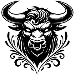 Bull monster silhouette