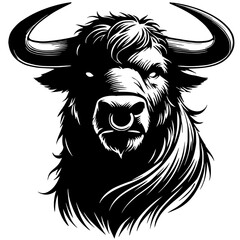 Bull monster silhouette