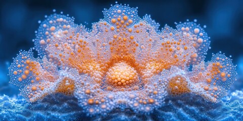 Abstract Fractal Art: Oceanic Bloom