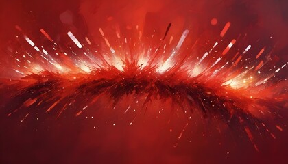 Fondo rojo brillante con luces borrosas