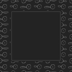 magnifying glass frame. doodle magnifying glass square frame. hand drawn magnifying glass frame background. magnifying glass background