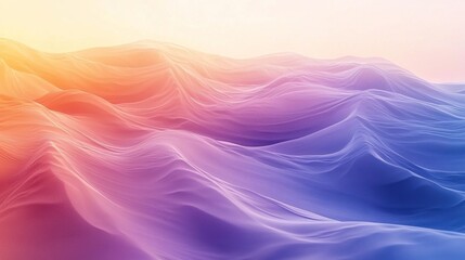 Obraz premium Abstract pastel hues of flowing sand dunes in a desert during golden hour