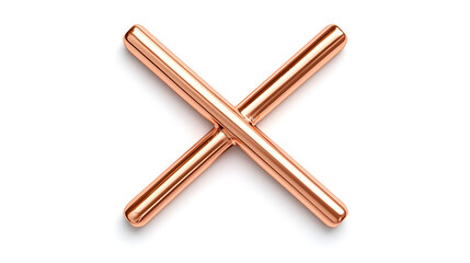 Obraz premium Sleek copper cross design, perfect for modern decor or art display