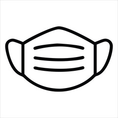 Protective Face Mask Icon Set Vector for Hospital and Clinic Use
