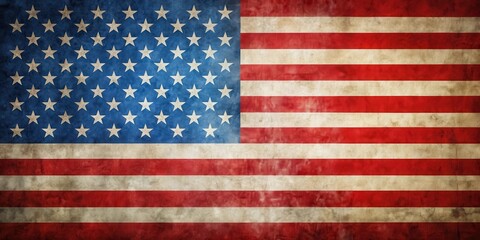 Naklejka premium American flag with patriotic colors and stripes in a abstract background pattern, flag patriotic colors