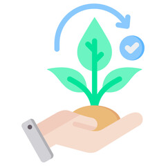 Obraz premium Eco Flat Icon