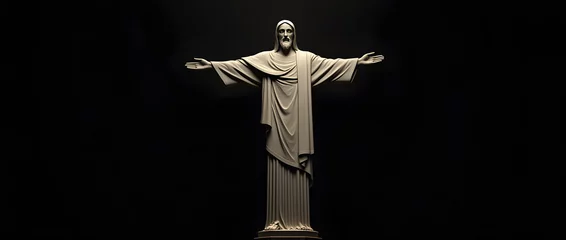 christ rédempteur sur fond noir 