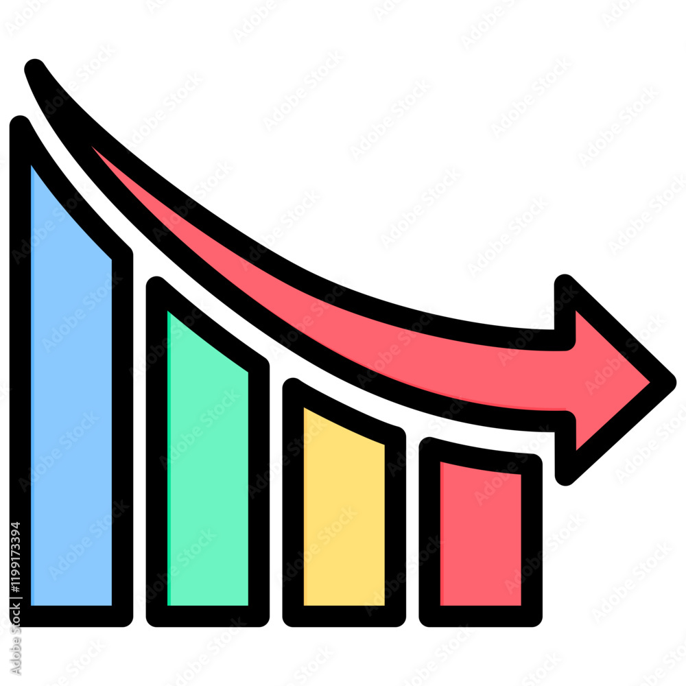 Poster reduce outline color icon