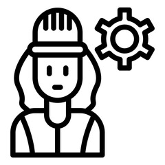 Female Engineer Icon