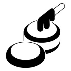 Waxing Kit isometric vector icon, beauty and personal care symbol, cosmetic dermatology sign, body aesthetics stock illustration, Hair Removal Wax Jar concept