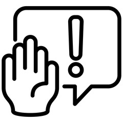 Obraz premium Prevention Outline Icon