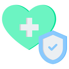 Fototapeta premium Insurance Flat Icon