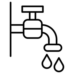 Fototapeta premium Water Tap Icon