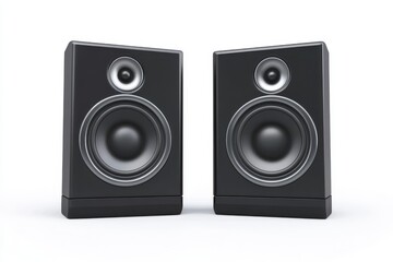 Fototapeta premium 3D External Speaker System Isolated and White Background