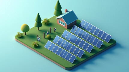 Isometric Renewable Energy Technology Grid