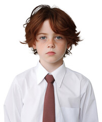 PNG Portrait necktie shirt contemplation.