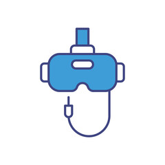 VR Headset with Cables icon