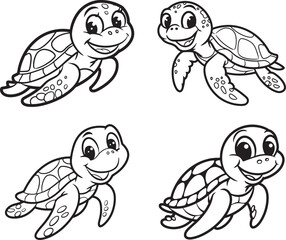 Playful Colorful Turtles for Kids Designs