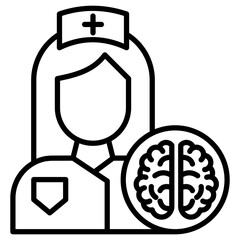 Mental Health Nurse Icon