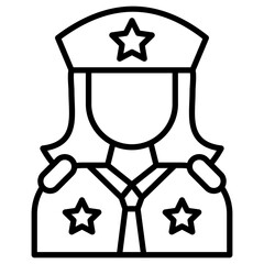 Coast Guard Officer Female Icon