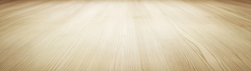 Obraz premium A smooth wooden surface in light beige tones showcases subtle grain textures, providing a serene backdrop ideal for creative projects or calming design elements in various settings